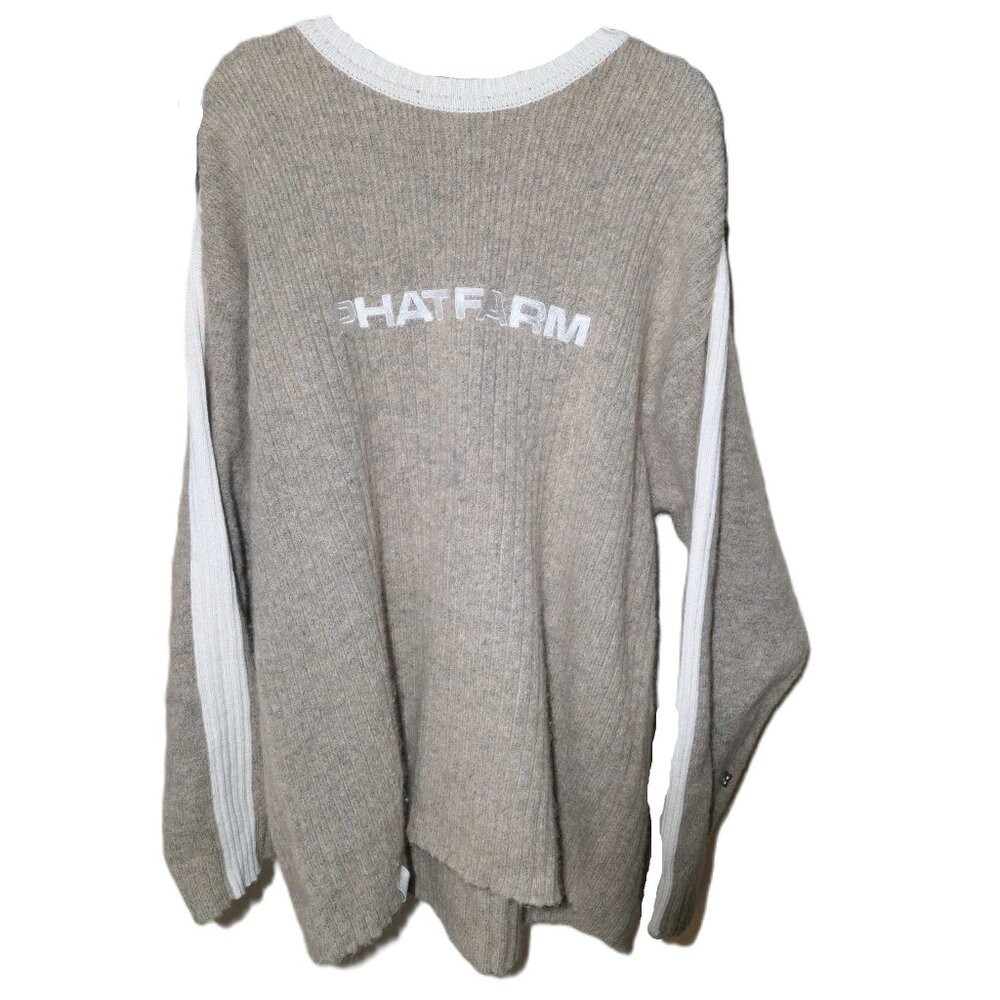 Phat Farm sweater Men's XXXL shirt Wool tan beige cream winter fall warm 3XL Y2K